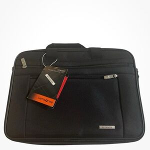Samsonite Classic Black Laptop Bag- New missing strap